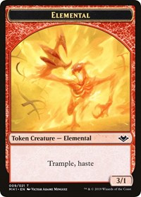Elemental (009) // Goblin Double-Sided Token [Modern Horizons Tokens] | L.A. Mood Comics and Games
