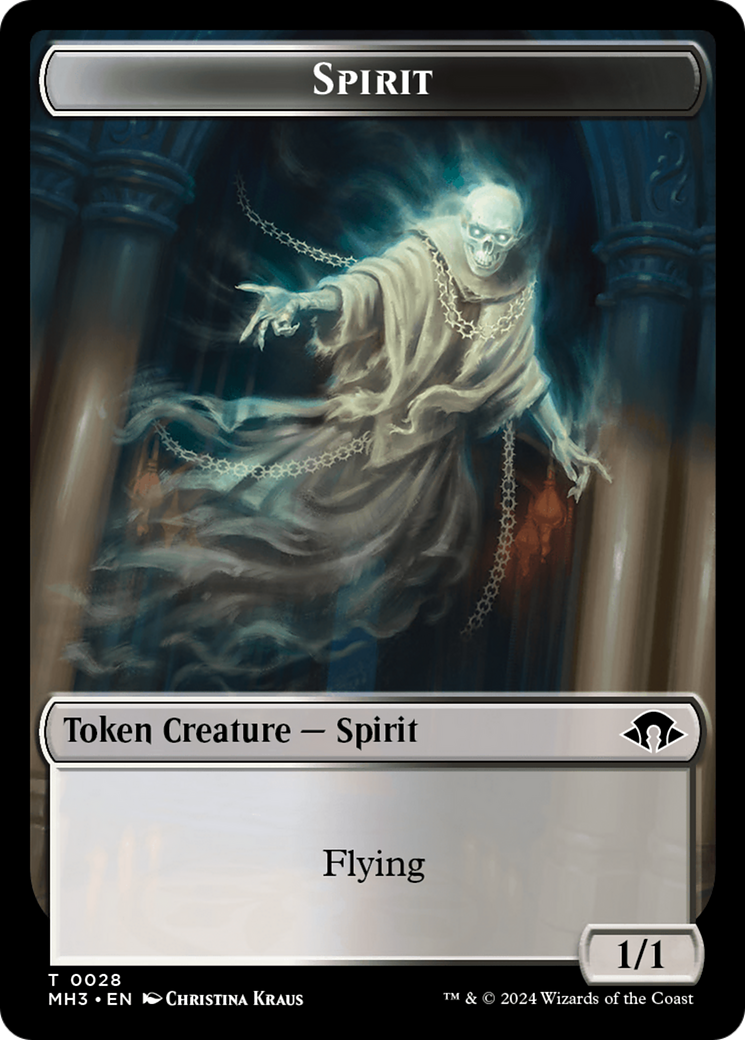 Eldrazi Spawn // Spirit (0028) Double-Sided Token [Modern Horizons 3 Tokens] | L.A. Mood Comics and Games