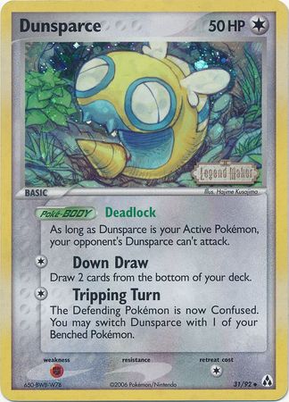 Dunsparce (31/92) (Stamped) [EX: Legend Maker] | L.A. Mood Comics and Games
