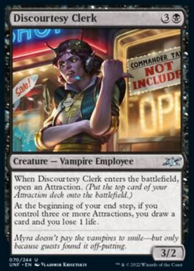 Discourtesy Clerk [Unfinity] | L.A. Mood Comics and Games