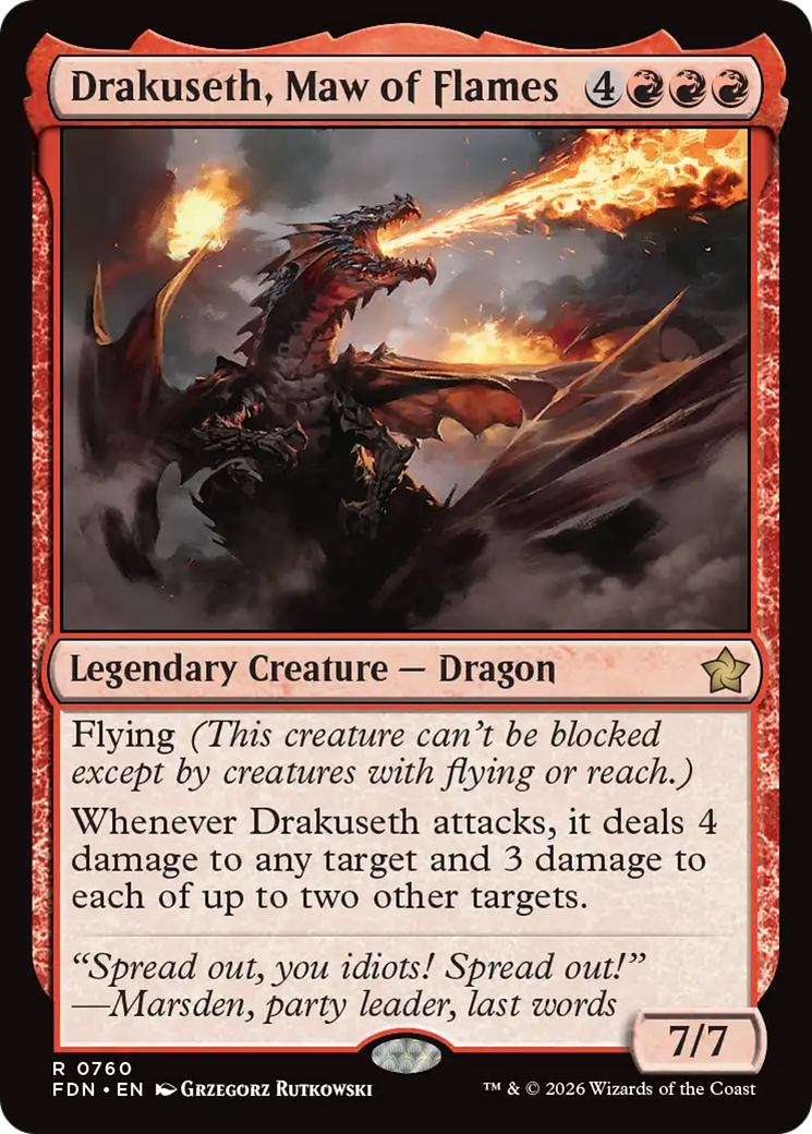 Drakuseth, Maw of Flames (0760) [Foundations] | L.A. Mood Comics and Games