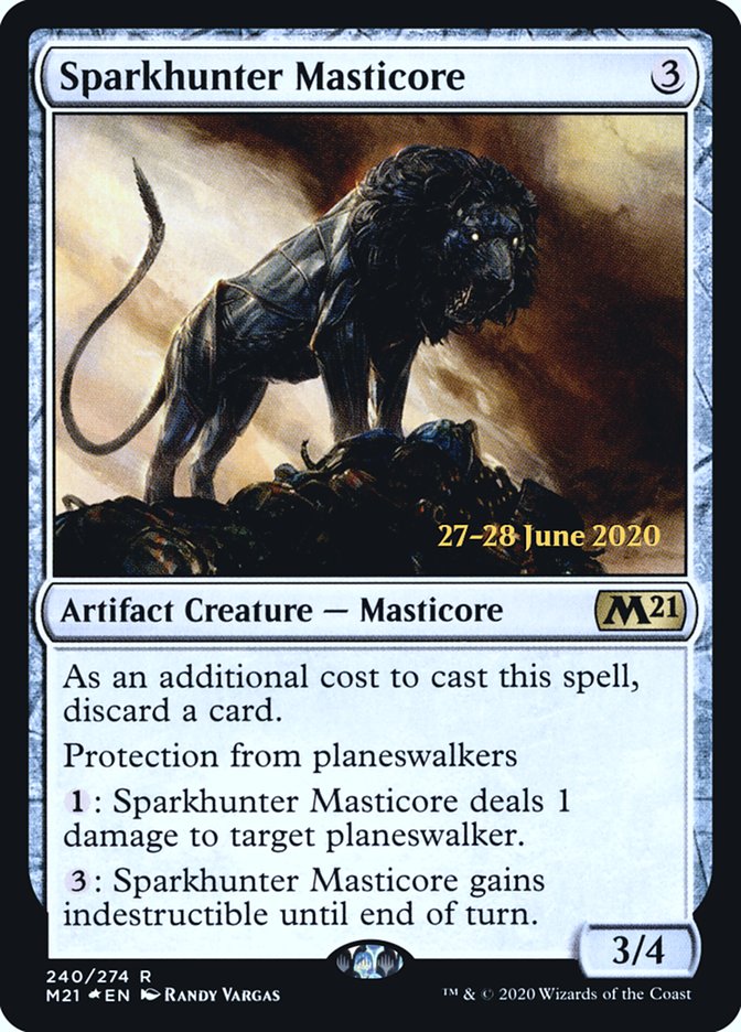 Sparkhunter Masticore [Core Set 2021 Prerelease Promos] | L.A. Mood Comics and Games