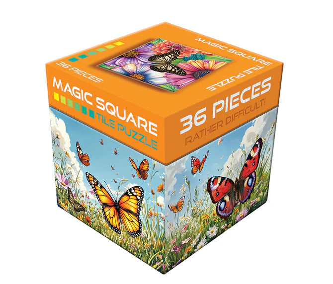 Magic Square Puzzle: Butterflies (36pc) | L.A. Mood Comics and Games