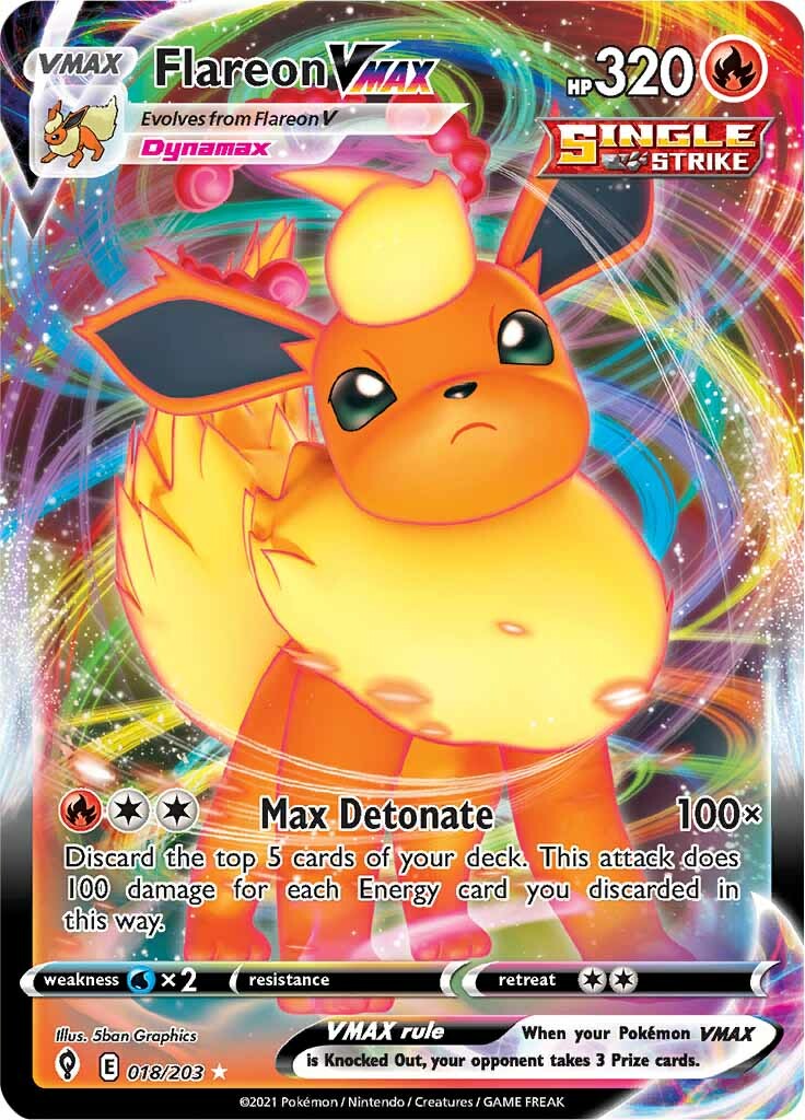 Flareon VMAX (018/203) [Sword & Shield: Evolving Skies] | L.A. Mood Comics and Games