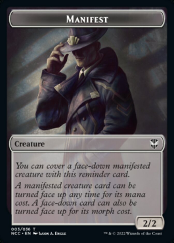 Manifest // Copy Double-Sided Token [Streets of New Capenna Commander Tokens] | L.A. Mood Comics and Games