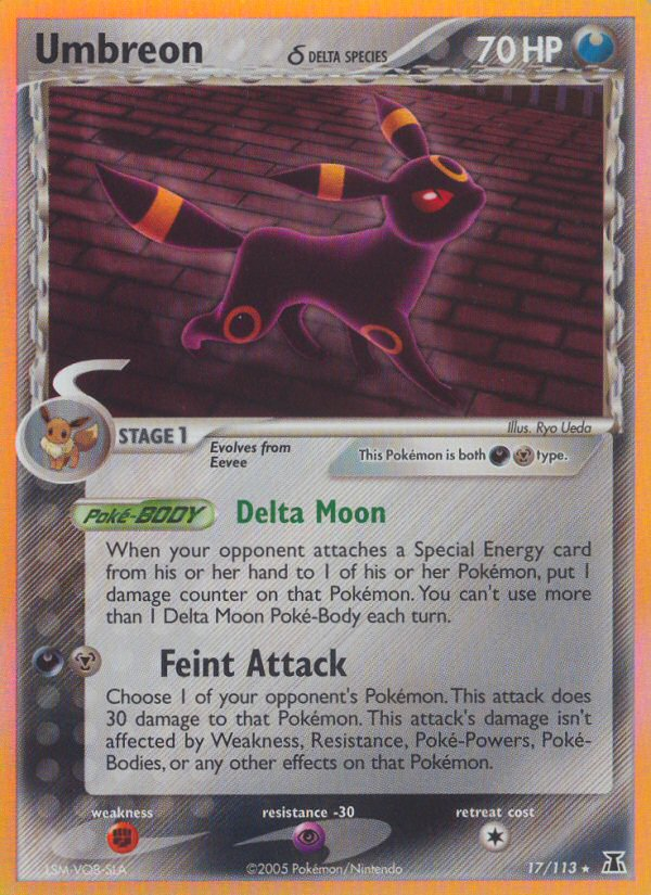Umbreon (17/113) (Delta Species) [EX: Delta Species] | L.A. Mood Comics and Games