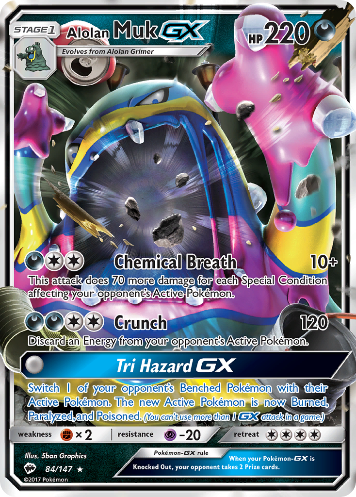 Alolan Muk GX (84/147) [Sun & Moon: Burning Shadows] | L.A. Mood Comics and Games