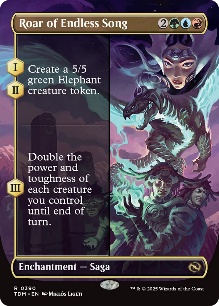 Roar of Endless Song (Borderless) [Tarkir: Dragonstorm] | L.A. Mood Comics and Games