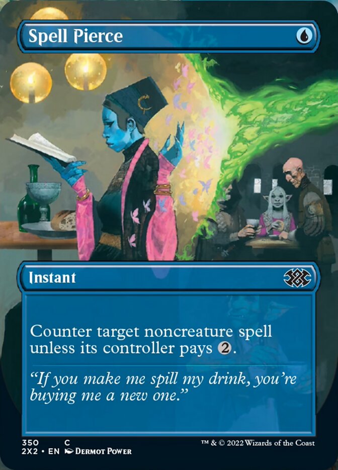 Spell Pierce (Borderless Alternate Art) [Double Masters 2022] | L.A. Mood Comics and Games