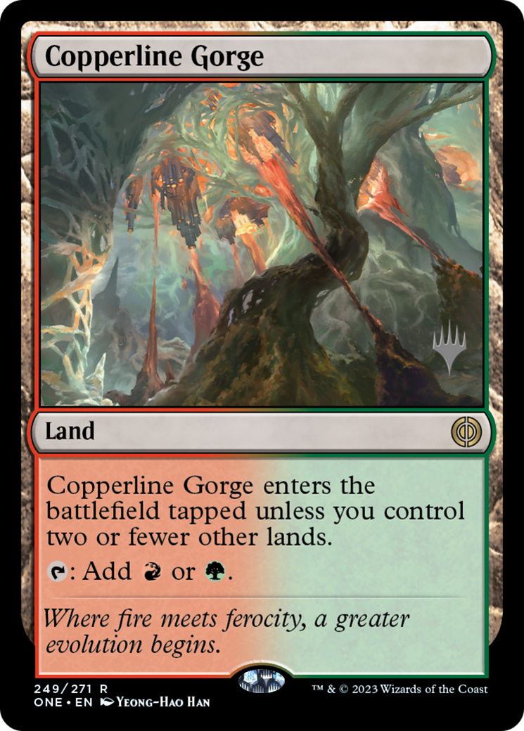 Copperline Gorge (Promo Pack) [Phyrexia: All Will Be One Promos] | L.A. Mood Comics and Games