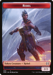 Rebel // Phyrexian Horror (007) Double-Sided Token [Phyrexia: All Will Be One Tokens] | L.A. Mood Comics and Games