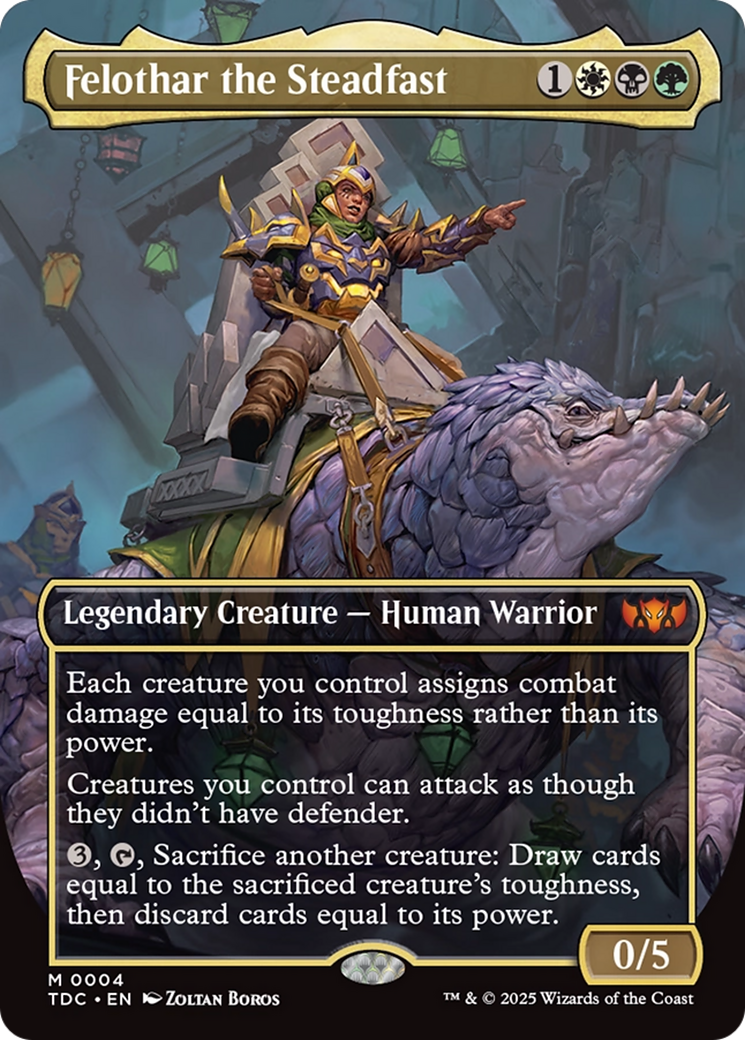 Felothar the Steadfast (Borderless) [Tarkir: Dragonstorm Commander] | L.A. Mood Comics and Games