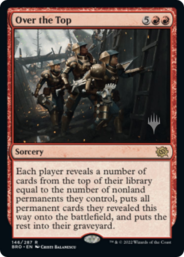 Over the Top (Promo Pack) [The Brothers' War Promos] | L.A. Mood Comics and Games