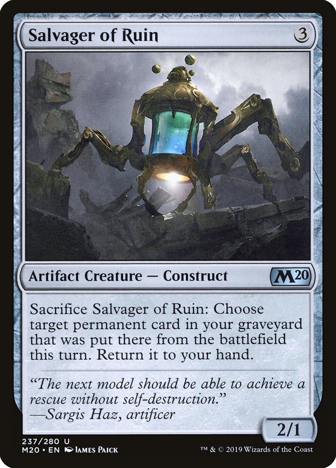 Salvager of Ruin [Core Set 2020] | L.A. Mood Comics and Games