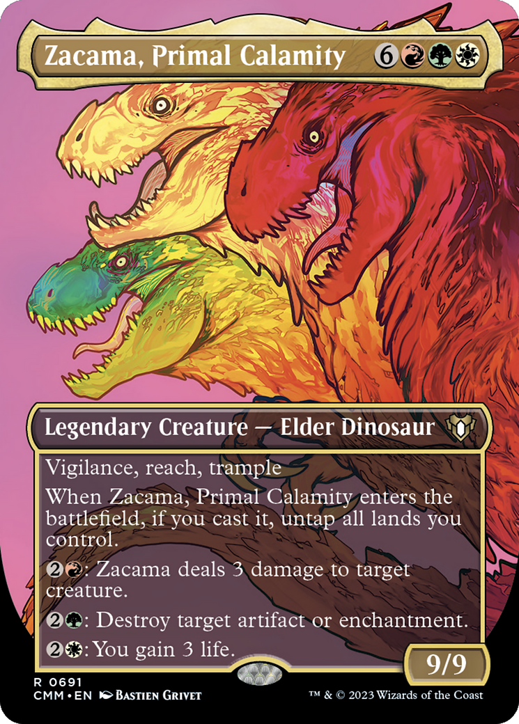 Zacama, Primal Calamity (Borderless Profile) [Commander Masters] | L.A. Mood Comics and Games