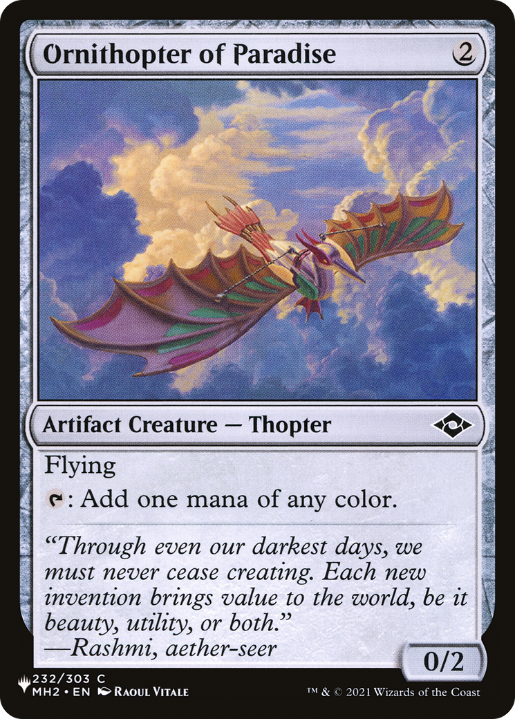 Ornithopter of Paradise [The List] | L.A. Mood Comics and Games