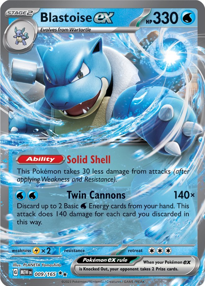 Blastoise ex (009/165) [Scarlet & Violet 151] | L.A. Mood Comics and Games