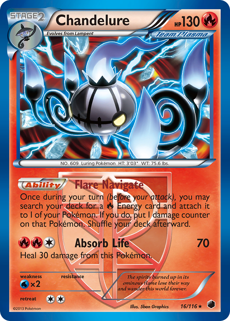 Chandelure (16/116) [Black & White: Plasma Freeze] | L.A. Mood Comics and Games