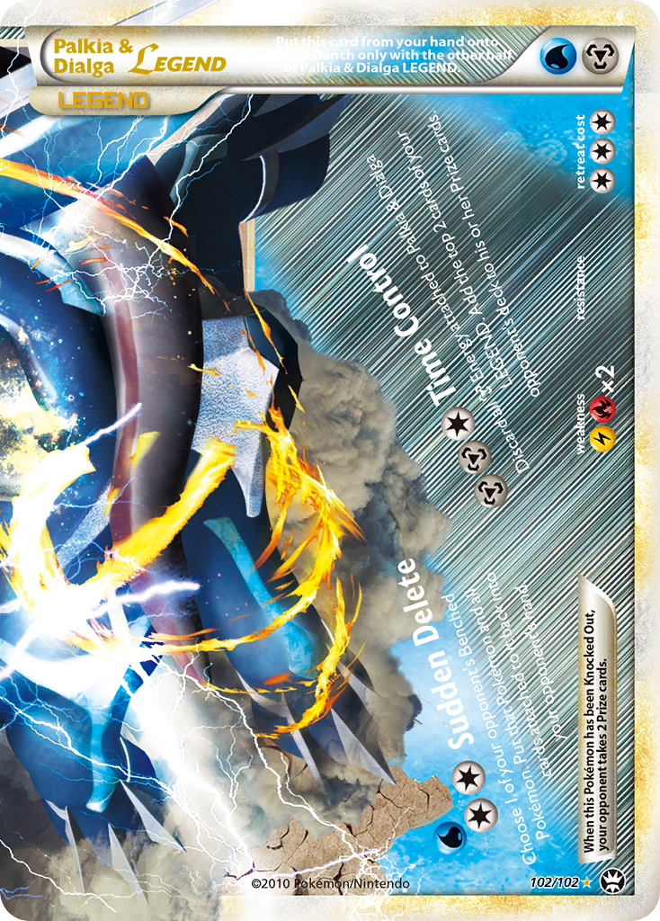 Palkia & Dialga LEGEND (102/102) [HeartGold & SoulSilver: Triumphant] | L.A. Mood Comics and Games