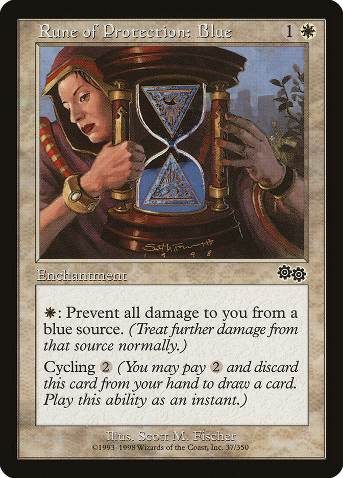Rune of Protection: Blue [Urza's Saga] | L.A. Mood Comics and Games