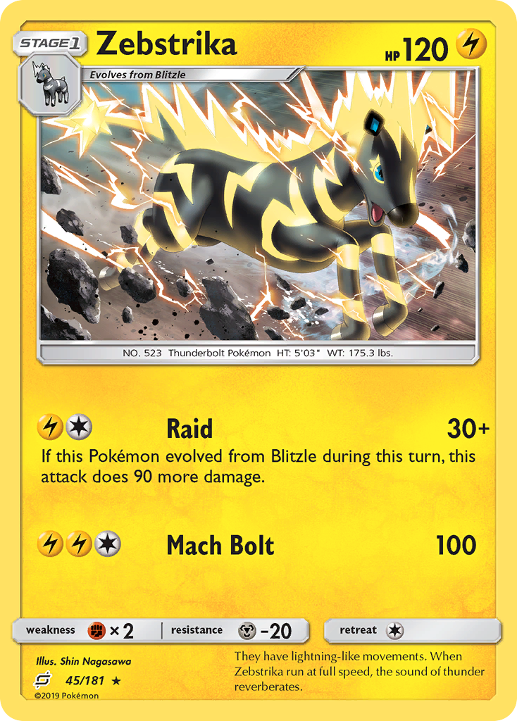 Zebstrika (45/181) [Sun & Moon: Team Up] | L.A. Mood Comics and Games