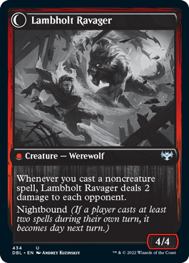 Lambholt Raconteur // Lambholt Ravager [Innistrad: Double Feature] | L.A. Mood Comics and Games