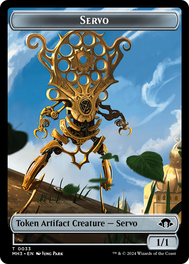 Phyrexian Myr // Servo Double-Sided Token [Modern Horizons 3 Commander Tokens] | L.A. Mood Comics and Games