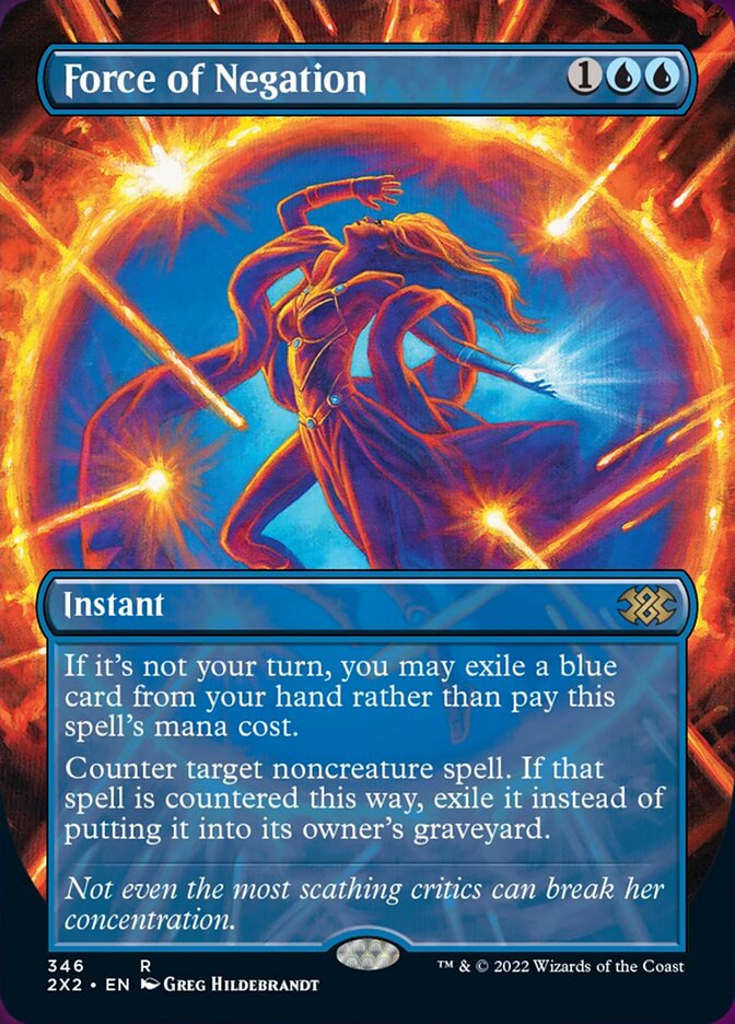 Force of Negation (Borderless Alternate Art) [Double Masters 2022] | L.A. Mood Comics and Games