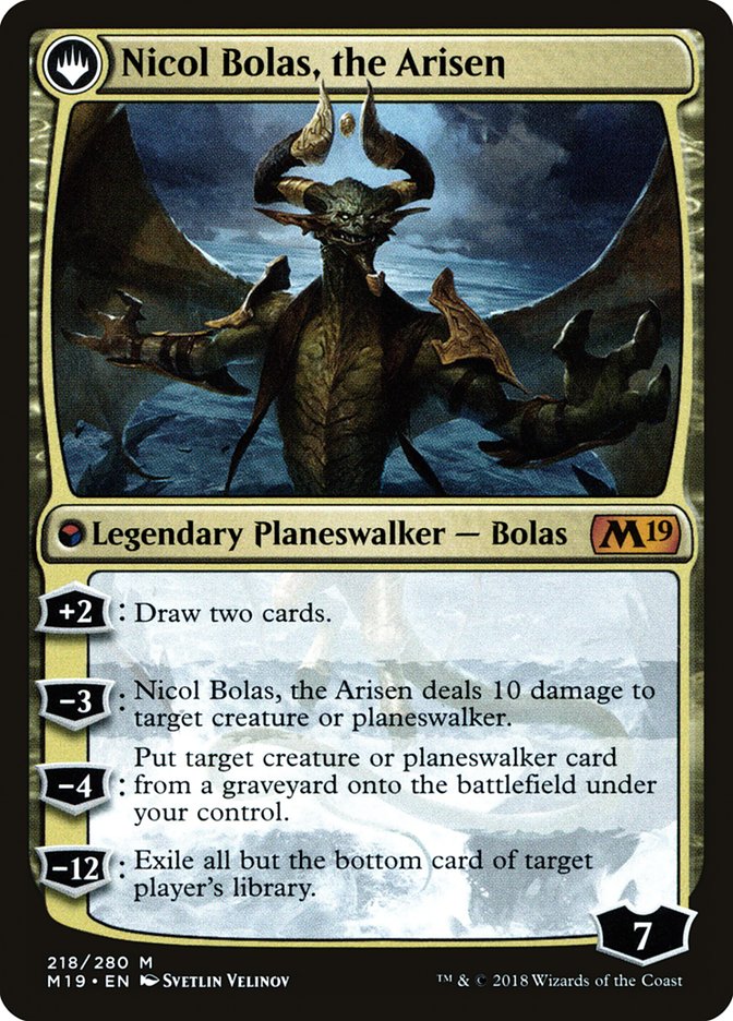 Nicol Bolas, the Ravager // Nicol Bolas, the Arisen [Core Set 2019 Prerelease Promos] | L.A. Mood Comics and Games