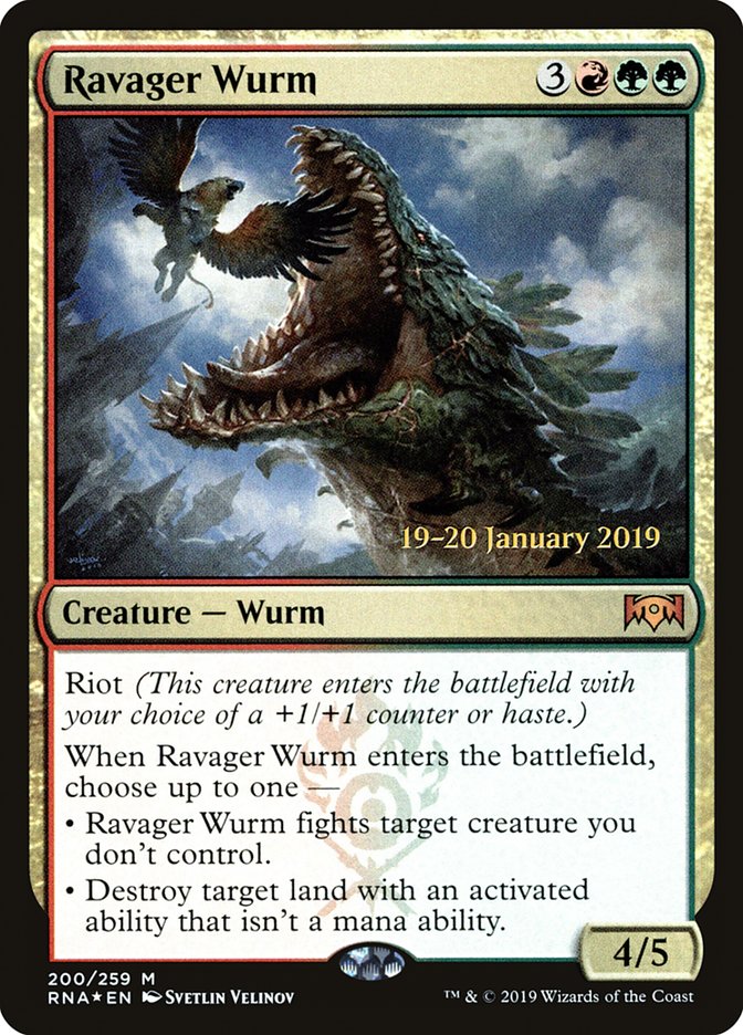 Ravager Wurm [Ravnica Allegiance Prerelease Promos] | L.A. Mood Comics and Games