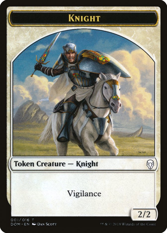Knight Token (001/016) [Dominaria Tokens] | L.A. Mood Comics and Games