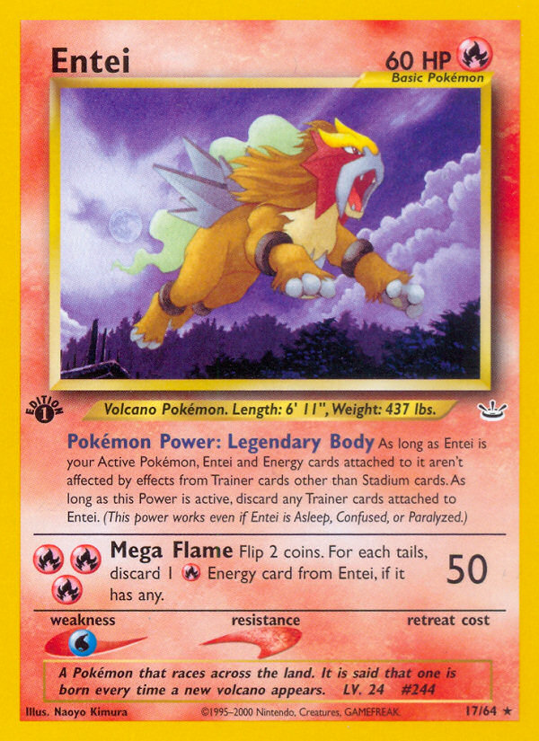 Entei (17/64) [Neo Revelation 1st Edition] | L.A. Mood Comics and Games