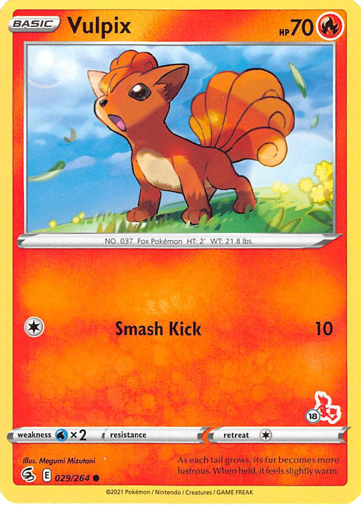 Vulpix (029/264) (Cinderace Stamp #18) [Battle Academy 2022] | L.A. Mood Comics and Games