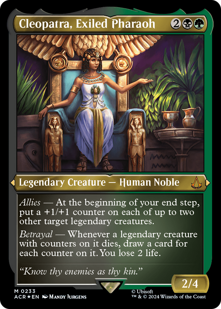 Cleopatra, Exiled Pharaoh (Foil Etched) [Assassin's Creed] | L.A. Mood Comics and Games