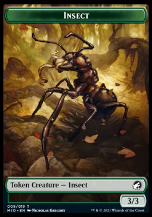 Human // Insect Double-Sided Token [Innistrad: Midnight Hunt Tokens] | L.A. Mood Comics and Games