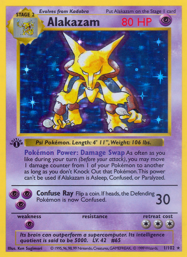 Alakazam (1/102) (Shadowless) [Base Set 1st Edition] | L.A. Mood Comics and Games