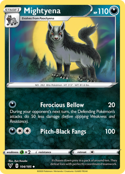 Mightyena (104/185) [Sword & Shield: Vivid Voltage] | L.A. Mood Comics and Games