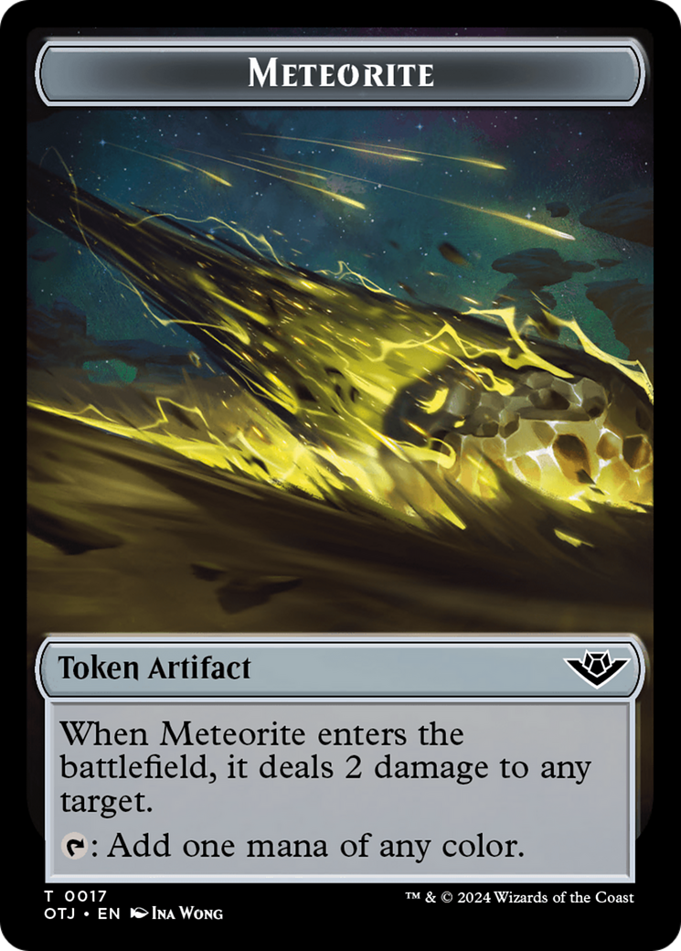 Meteorite // Plot Double-Sided Token [Outlaws of Thunder Junction Tokens] | L.A. Mood Comics and Games