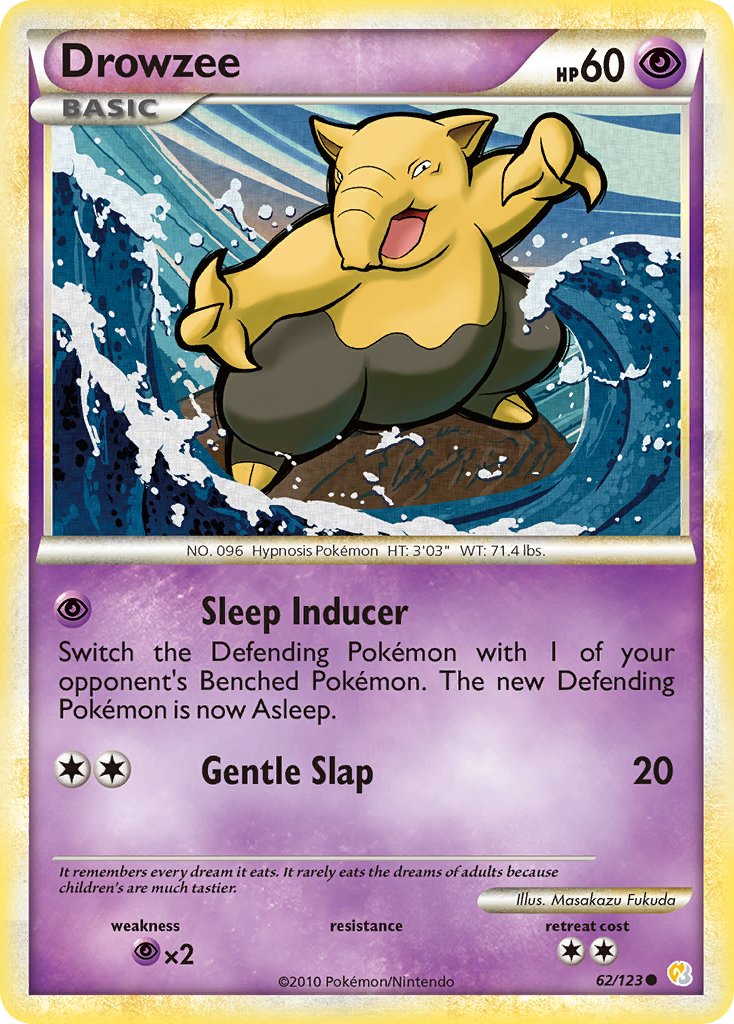 Drowzee (62/123) [HeartGold & SoulSilver: Base Set] | L.A. Mood Comics and Games