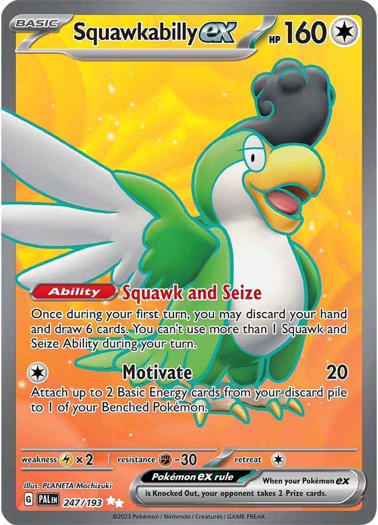 Squawkabilly ex (247/193) [Scarlet & Violet: Paldea Evolved] | L.A. Mood Comics and Games