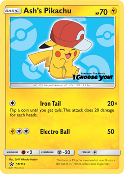 Ash's Pikachu (SM113) [Sun & Moon: Black Star Promos] | L.A. Mood Comics and Games