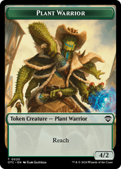 Plant Warrior // Plant Double-Sided Token [Outlaws of Thunder Junction Commander Tokens] | L.A. Mood Comics and Games