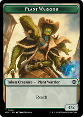 Plant Warrior // Treasure Double-Sided Token [Outlaws of Thunder Junction Commander Tokens] | L.A. Mood Comics and Games