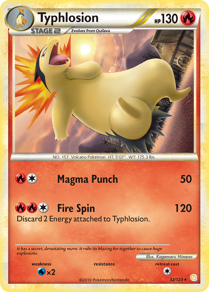 Typhlosion (32/123) [HeartGold & SoulSilver: Base Set] | L.A. Mood Comics and Games