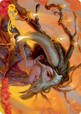 Hedgewitch's Mask Art Card (Gold-Stamped Signature) [Innistrad: Midnight Hunt Art Series] | L.A. Mood Comics and Games