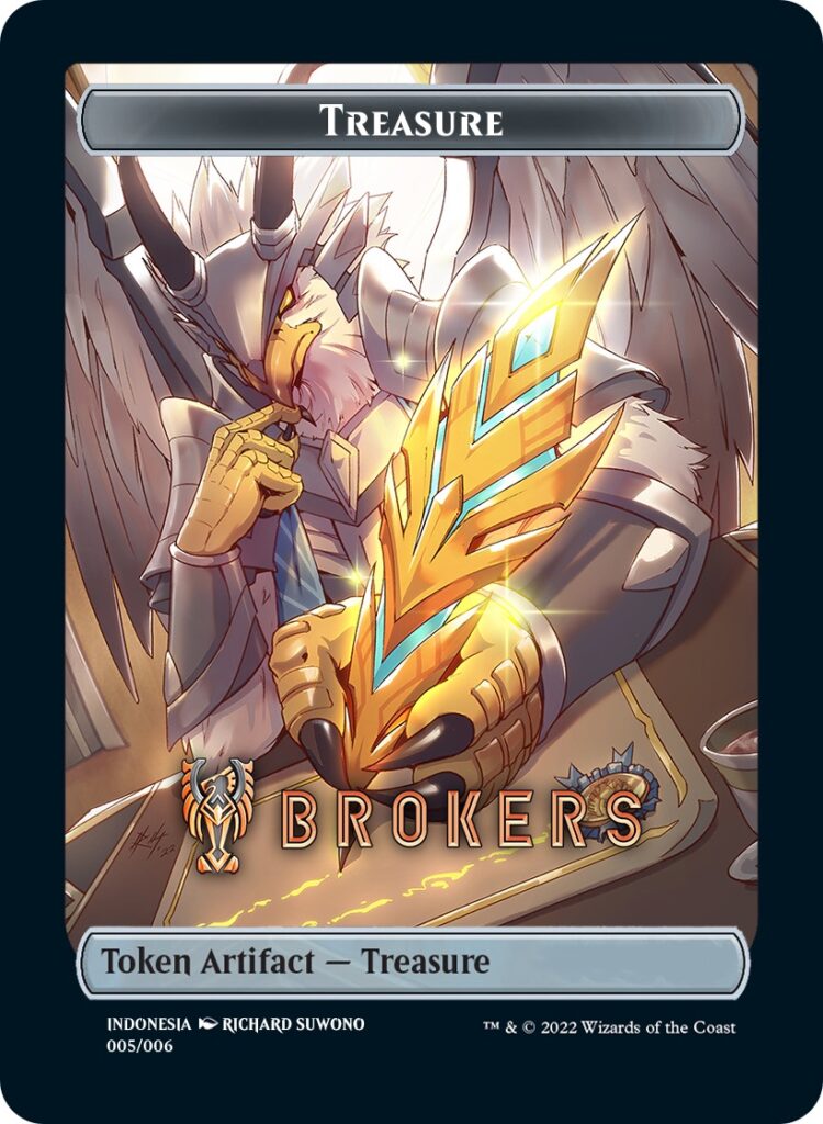 Treasure Token (Brokers) (Southeast Asia Artists) [Streets of New Capenna Tokens] | L.A. Mood Comics and Games
