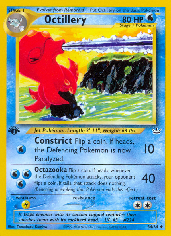 Octillery (34/64) [Neo Revelation 1st Edition] | L.A. Mood Comics and Games