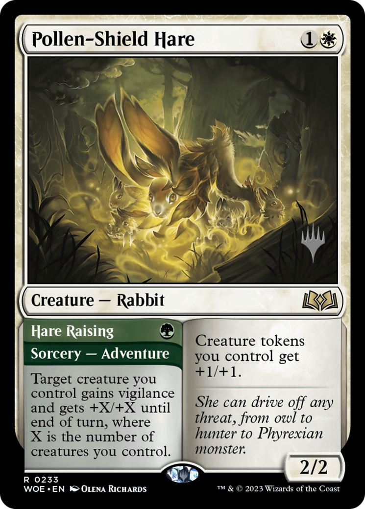Pollen-Shield Hare // Hare Raising (Promo Pack) [Wilds of Eldraine Promos] | L.A. Mood Comics and Games