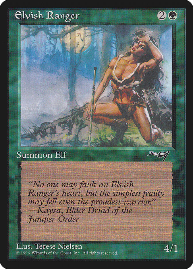 Elvish Ranger (Moon Background) [Alliances] | L.A. Mood Comics and Games