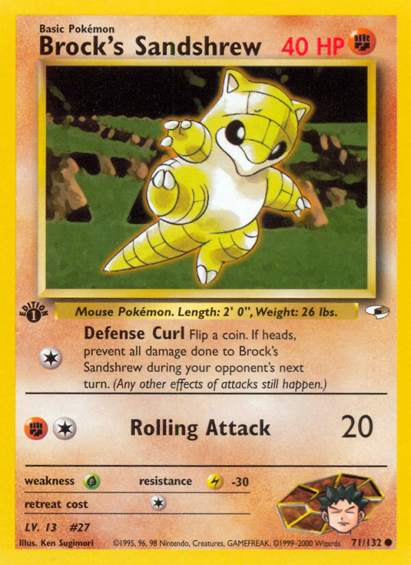 Brock's Sandshrew (71/132) [Gym Heroes 1st Edition] | L.A. Mood Comics and Games